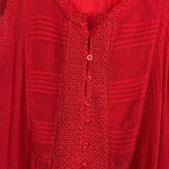 LUCKY Brand - Red Sleeveless button Up Shirt Size XS - Picture 3 of 4